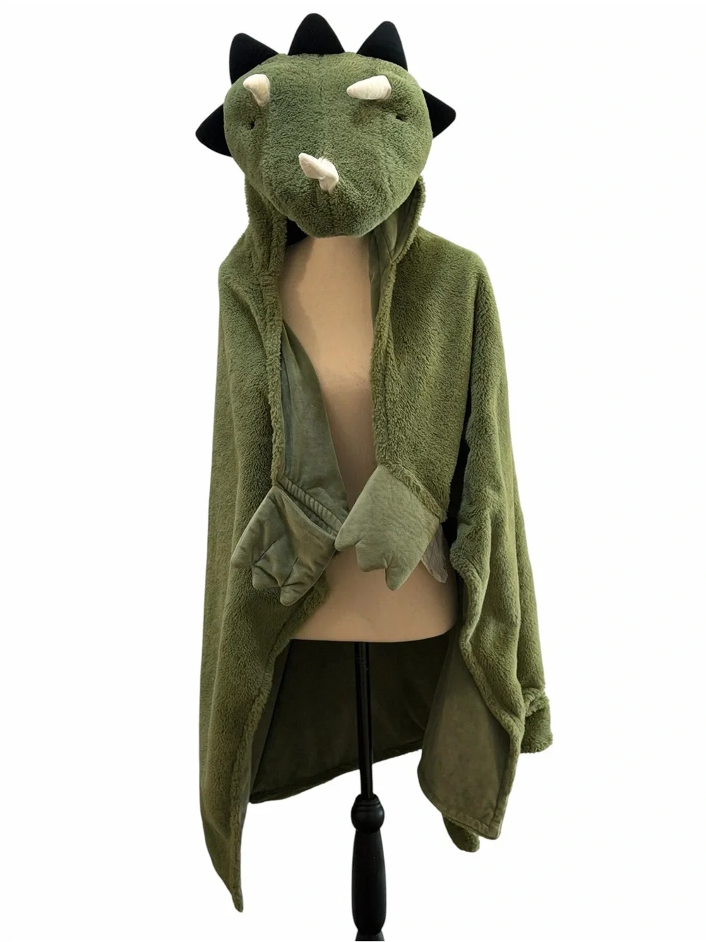 Pillowfort Green Dinosaur Hooded Blanket Halloween Costume Cozy